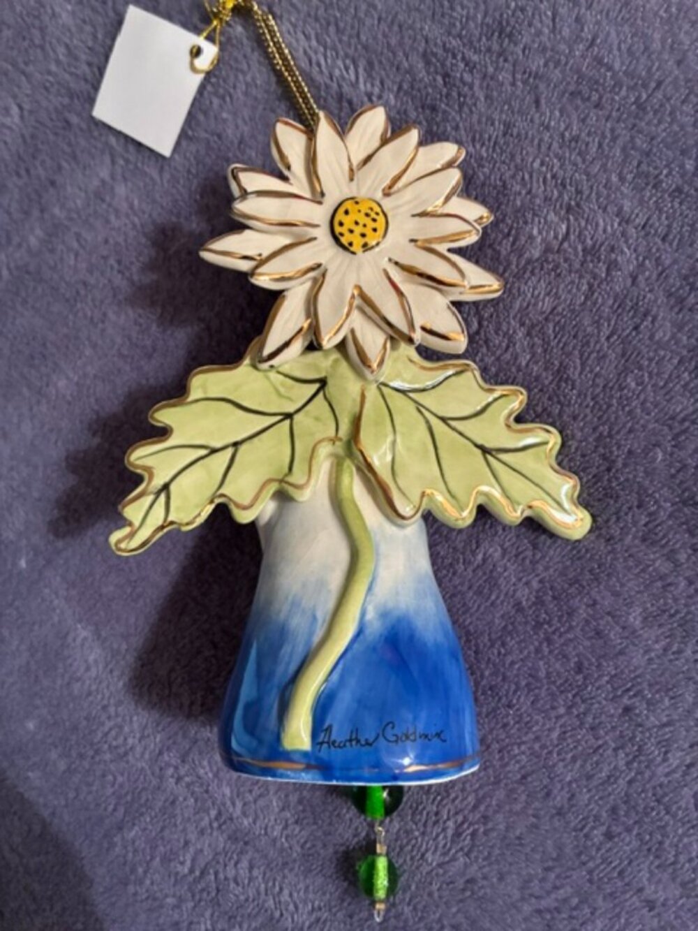 Blue Sky Clayworks Daisy Fairy Bell ornament